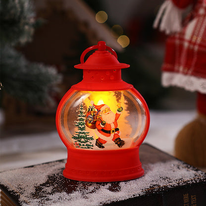 Dekorative Weihnachtslaterne mit festlichem Santa-Motiv Brehn