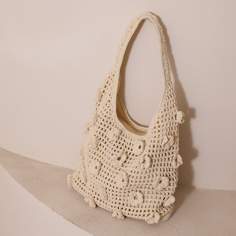 Damen Handgeknüpfte Blüten-Tasche Brehn