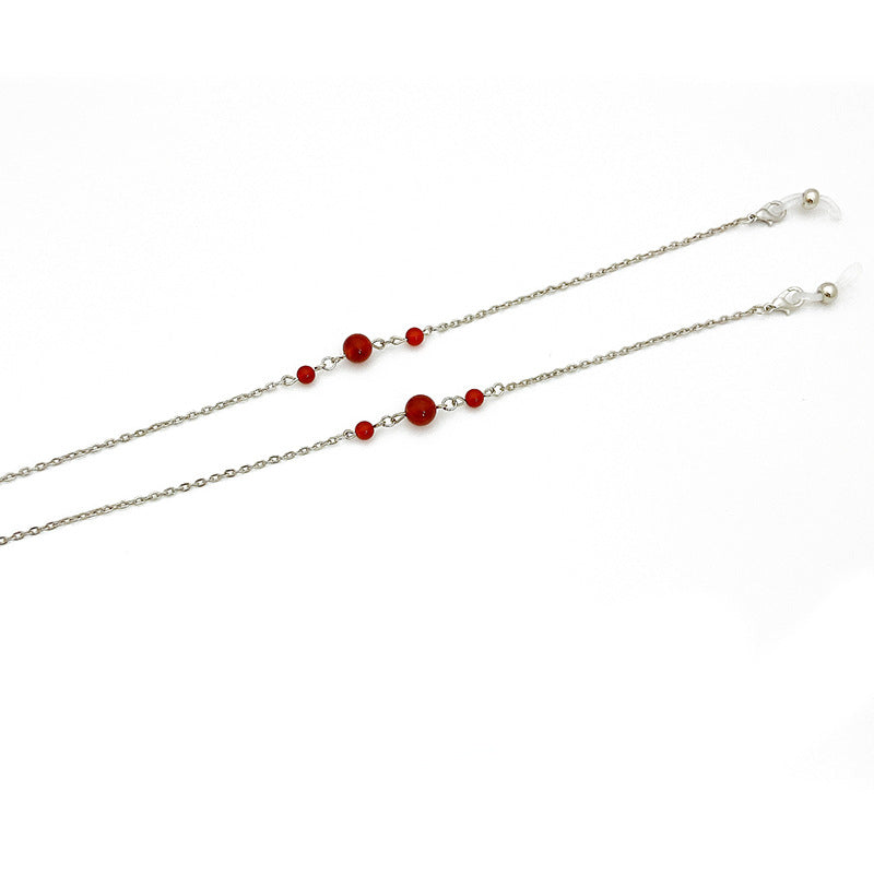 Elegante Schmuckhalterkette mit Roten Akzenten Brehn
