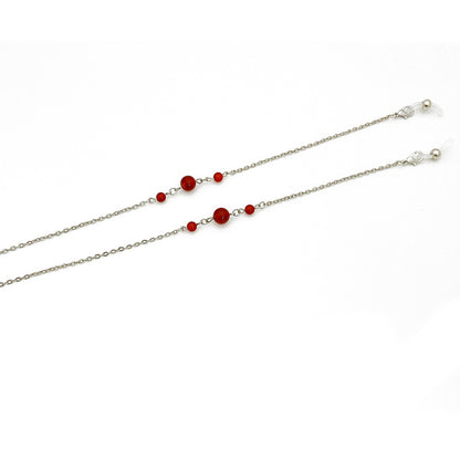 Elegante Schmuckhalterkette mit Roten Akzenten Brehn