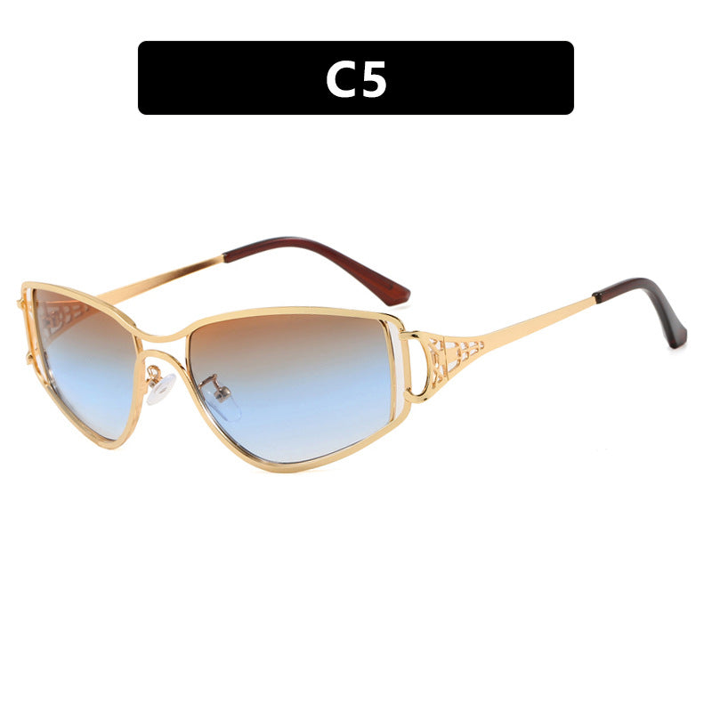 Damen exklusive Cat-Eye Sonnenbrille mit eleganten Verzierungen Brehn