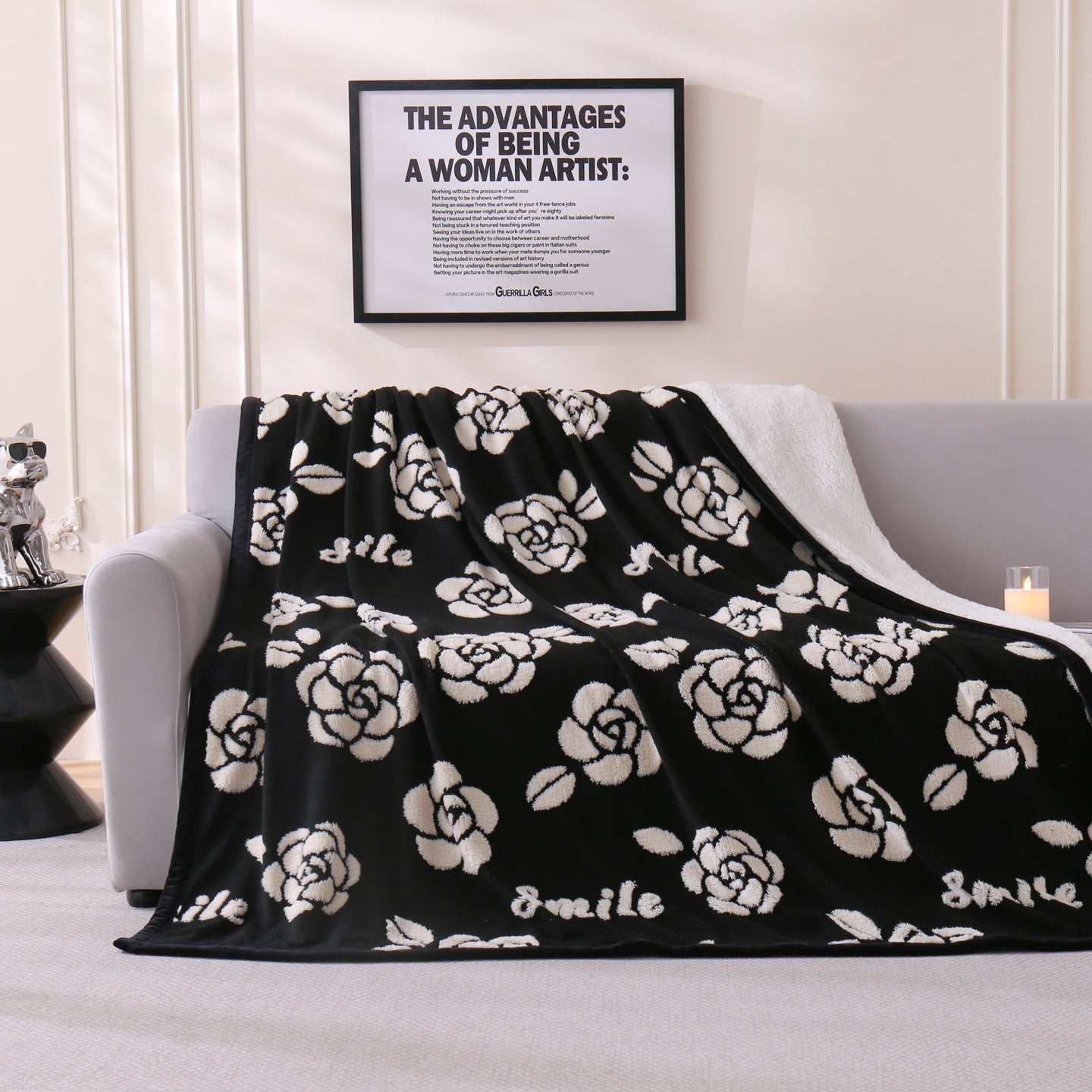 Chic Floral Pattern Wurfdecke Brehn
