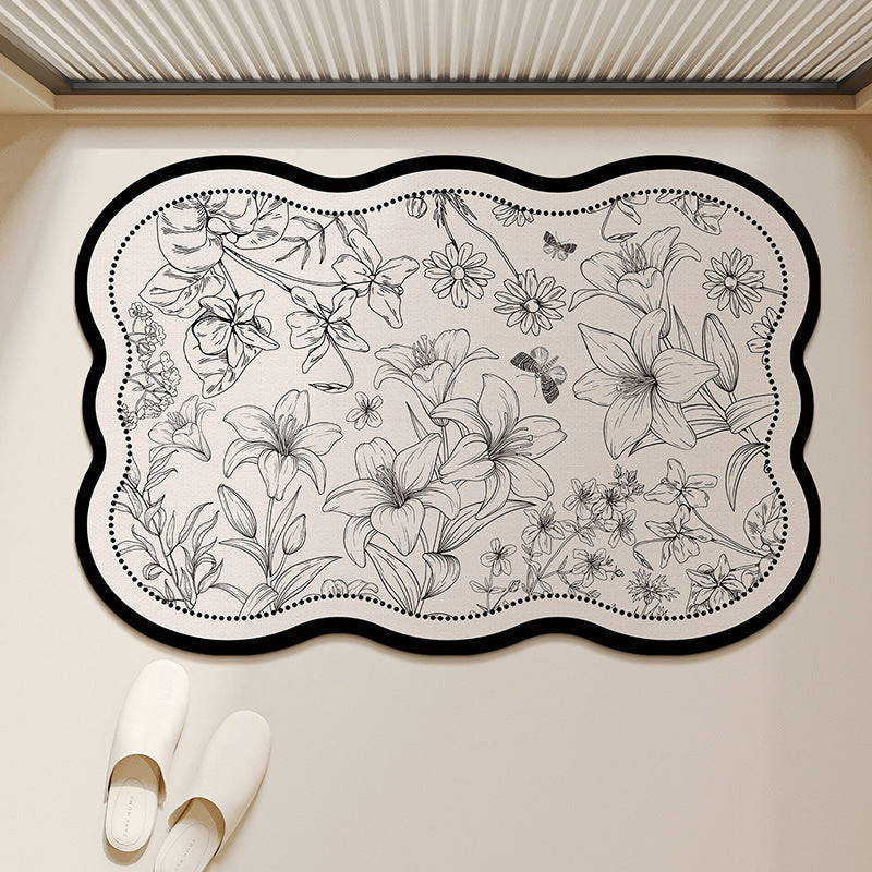 Floral-förmige dekorative Teppichmatte