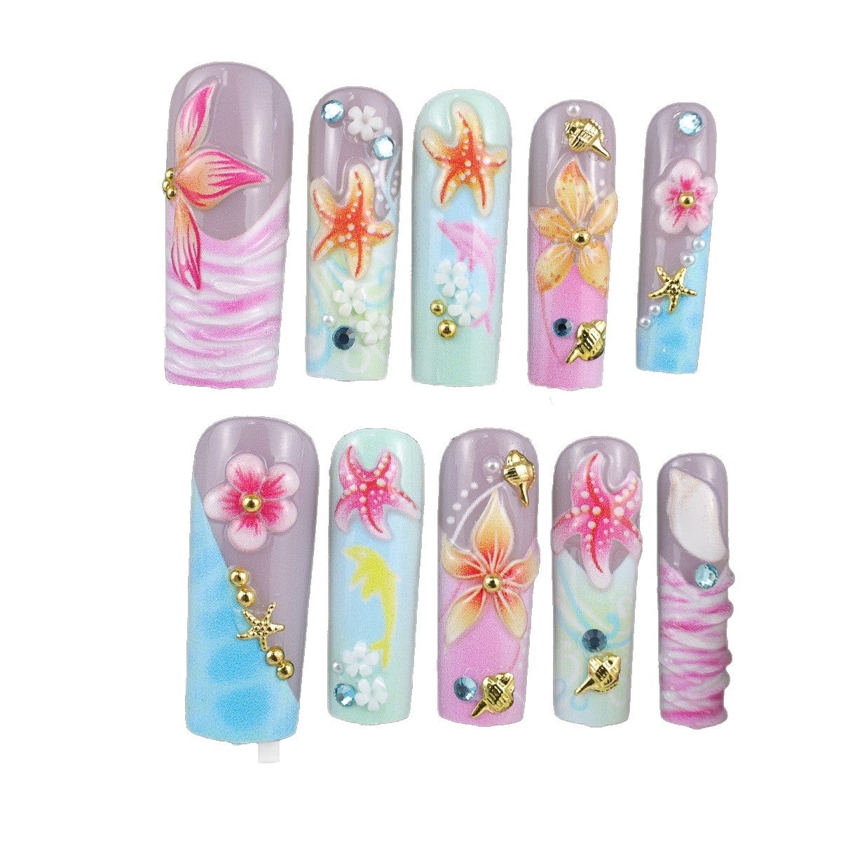 Nagelset mit maritimen Motiven Brehn