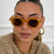 Damen oktagonale Sonnenbrille mit modischem Muster und UV-Schutz Brehn