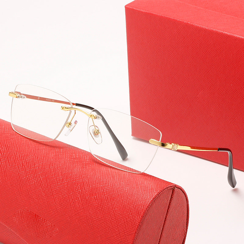 Damen modische Halbrahmen-Sonnenbrille mit stilvollem Metallrahmen Brehn
