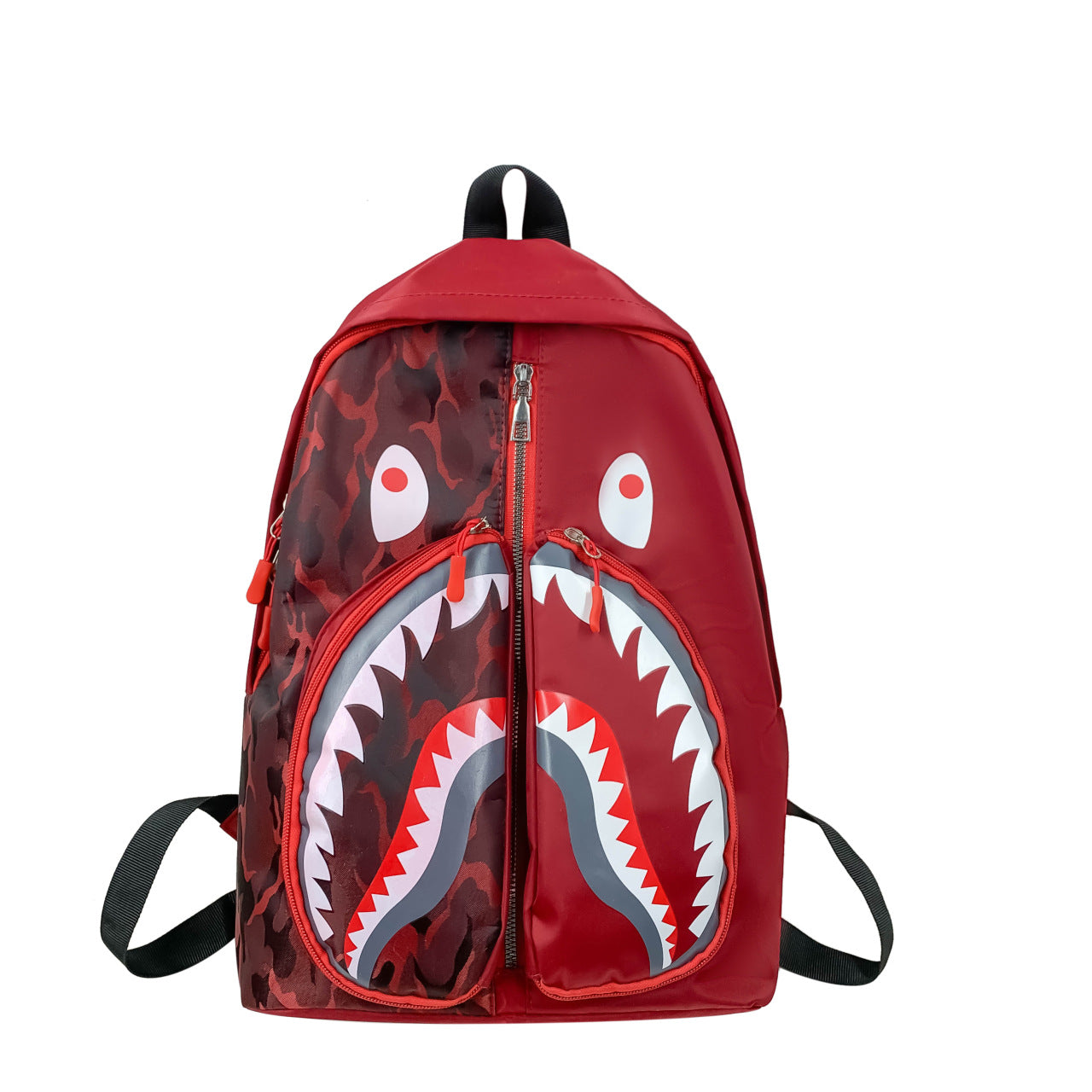 Rucksack mit Aufwendig Gestaltetem Haifischmotiv Brehn