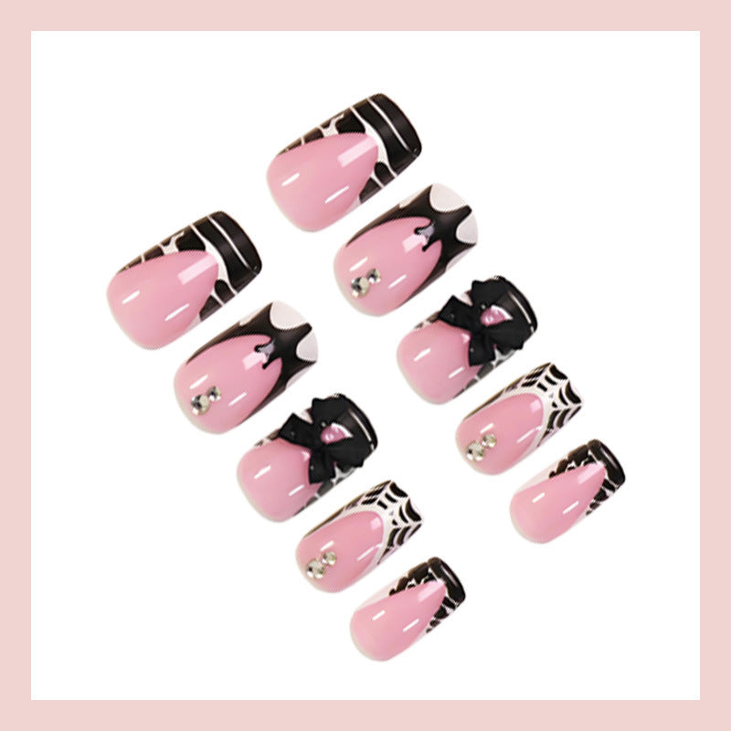Halloween Kunstnagelset mit verspieltem Spinnen-Design Brehn
