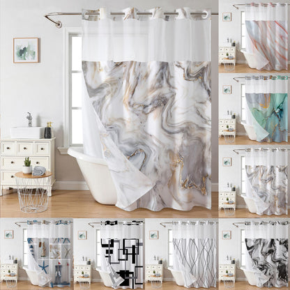 Marmor-Design Duschvorhang Brehn