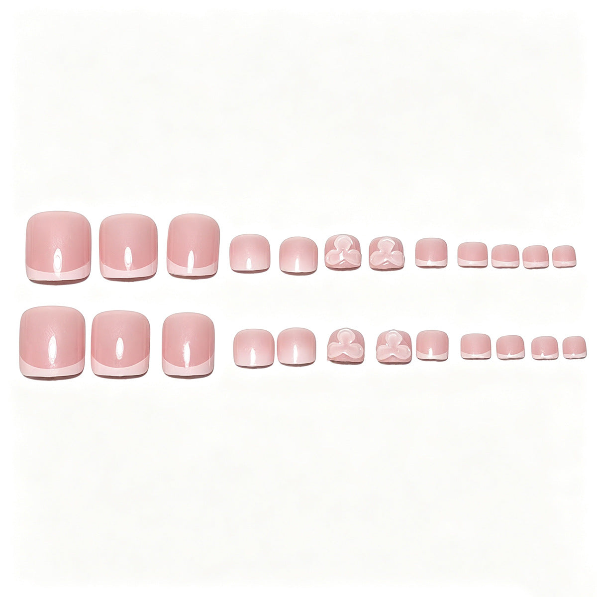 Dekorative Press-On Nail Art Tipps mit Schleifen-Design Brehn
