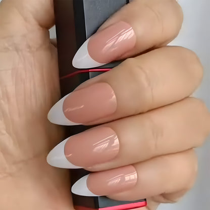 Französische Spitze Stiletto Press-On Nägel Brehn