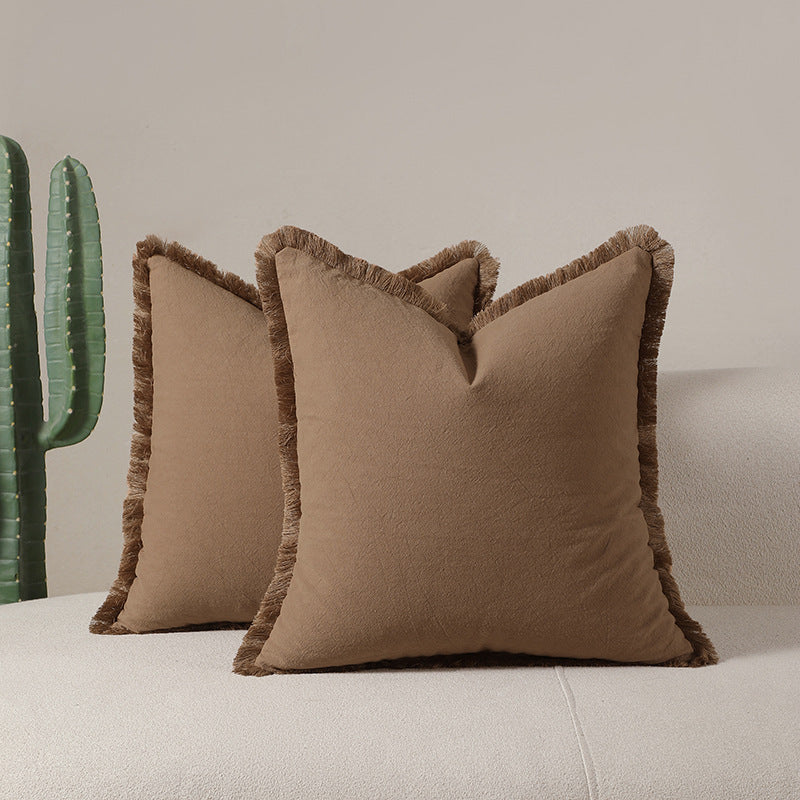 Fransende dekorative Wurfpillows