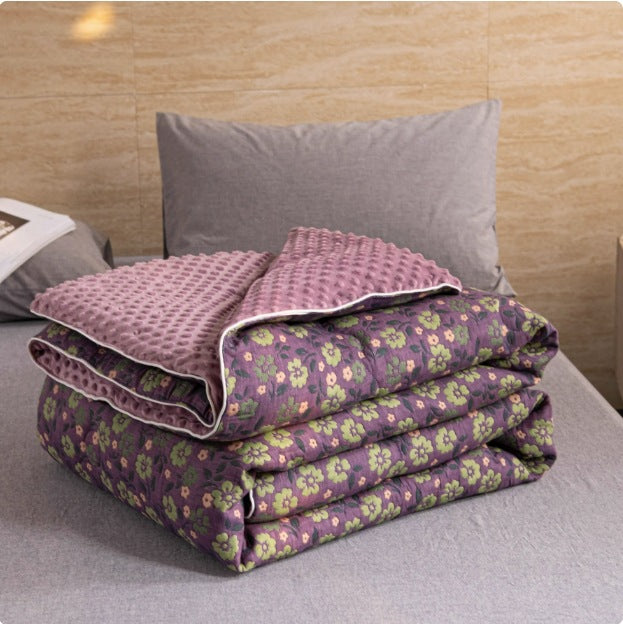 Umkehrbare Texturierte Minky- und Jacquard-Decke