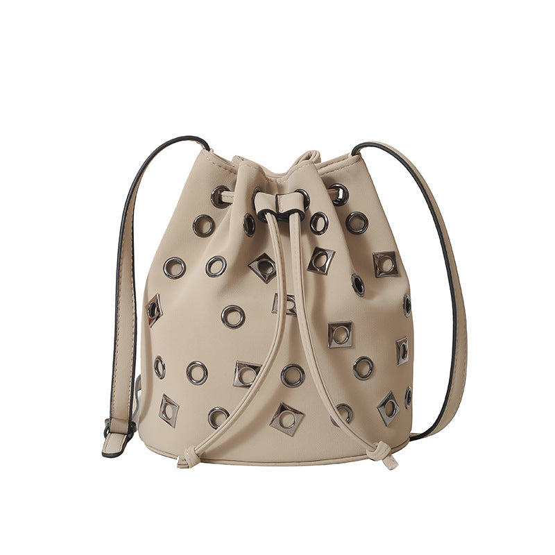 Stylische Zugband-Eimer-Tasche