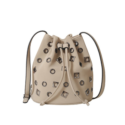 Stylische Zugband-Eimer-Tasche