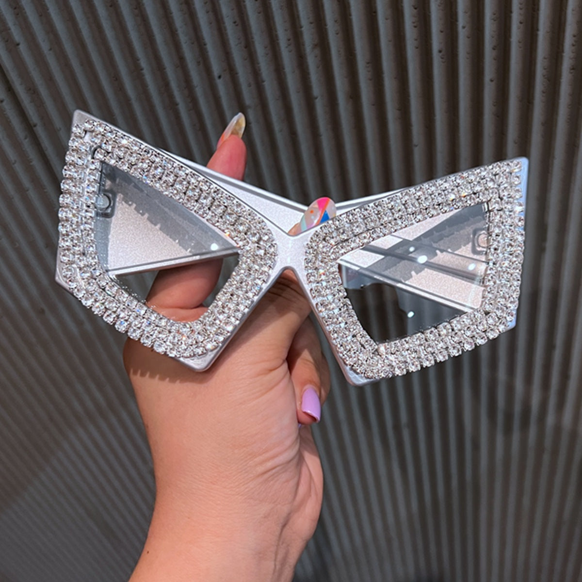 Damen cat-eye Sonnenbrille mit strassverziertem Rahmen Brehn