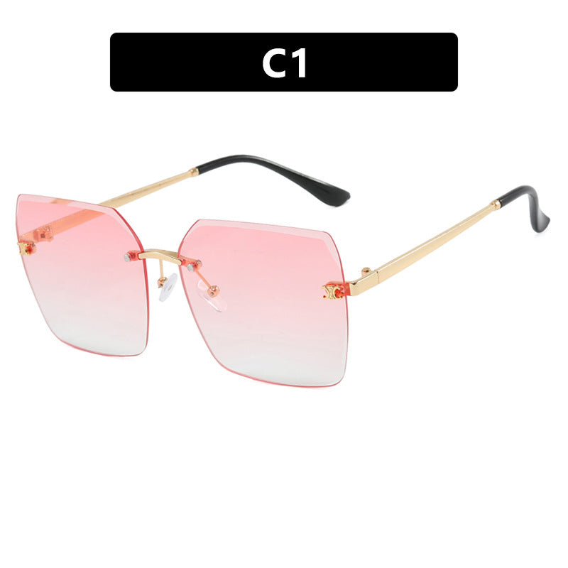 Damen quadratische Sonnenbrille im modernen Design mit filigranem Metallrahmen Brehn