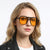 Damen Rechteckige Sonnenbrille mit UV-Schutz und polarisierten Gläsern Brehn