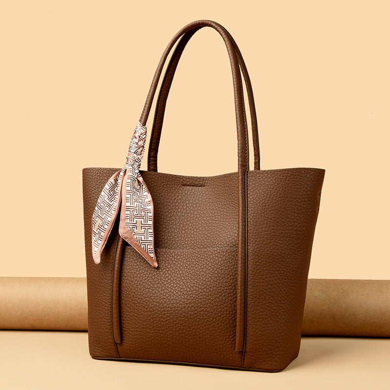 Texturierte Leder-Shopper-Tasche Brehn