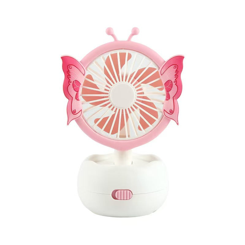 Unisex nan tragbarer Kinder-Tischventilator mit Schmetterlings-Design, wiederaufladbar und geräuscharm Brehn
