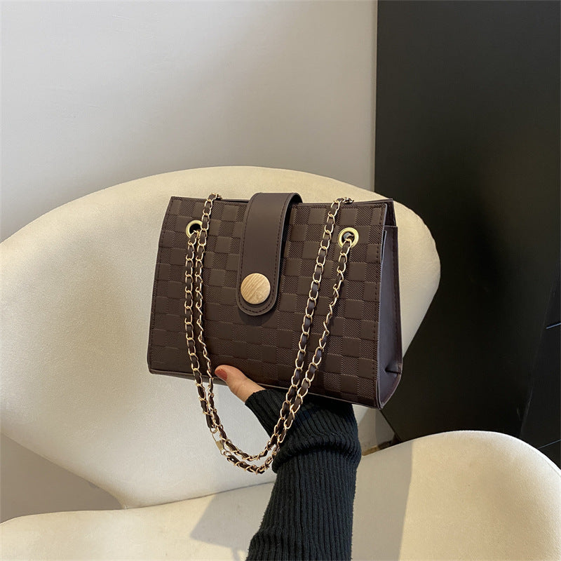 Texturierte Kunstleder-Handtasche