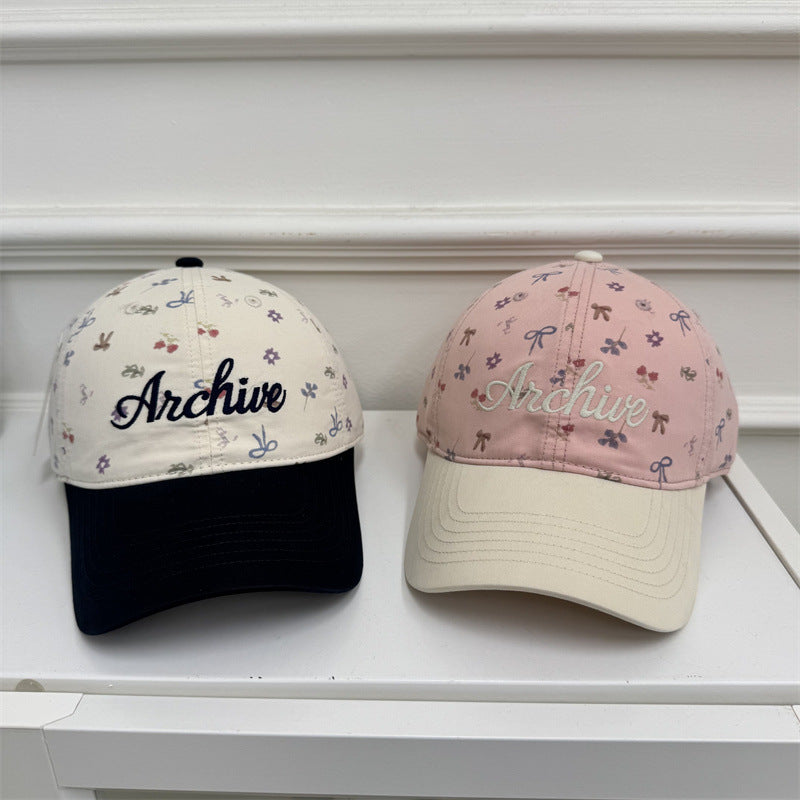 Damen Floral-gestickte Baseballmütze Brehn