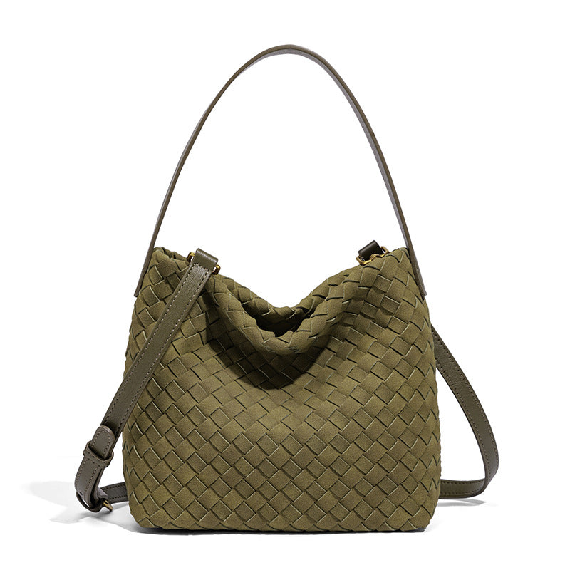 Texturierte vegane Leder-Crossbody-Tasche Brehn