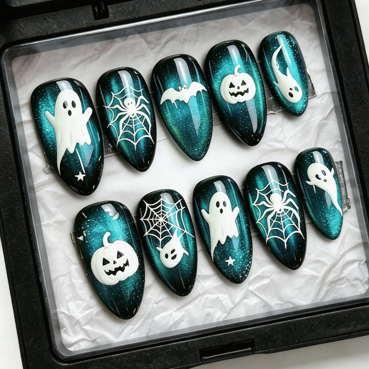 Halloween-Themen Press-On Nagelkunst Set Brehn