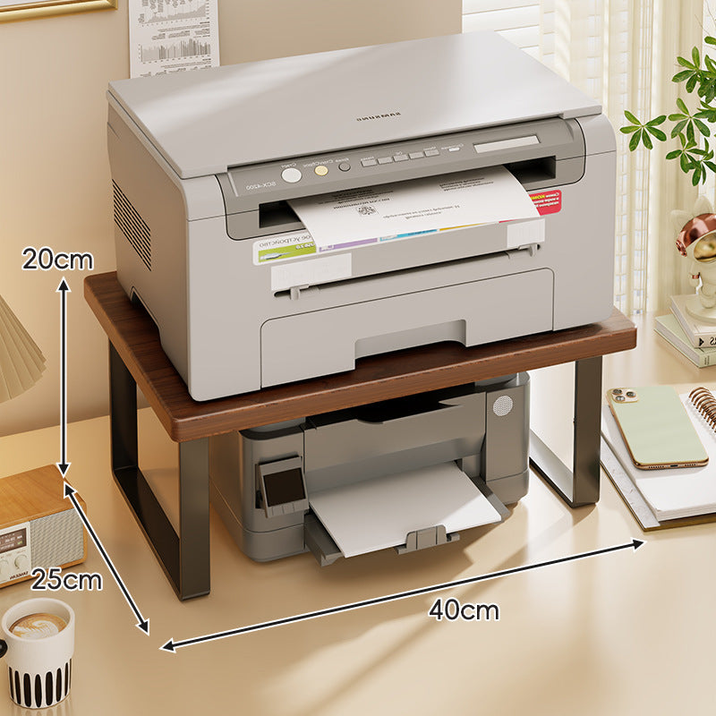 Kompakter Zwei-Ebenen Holz Schreibtisch Drucker und Monitor Ständer
