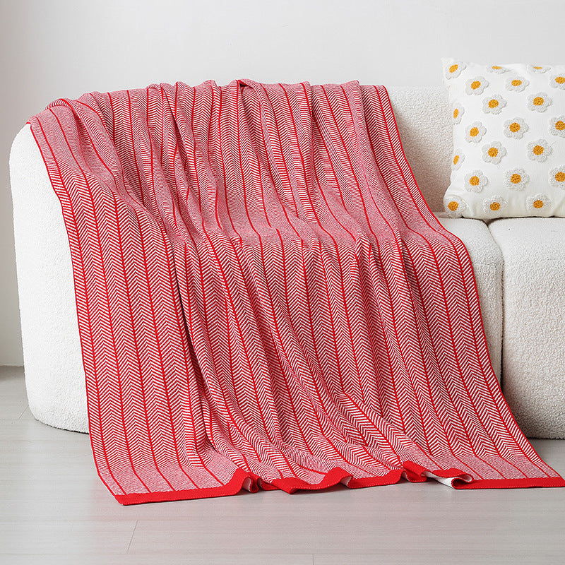 Damen Kuscheldecke mit Zickzackmuster Brehn