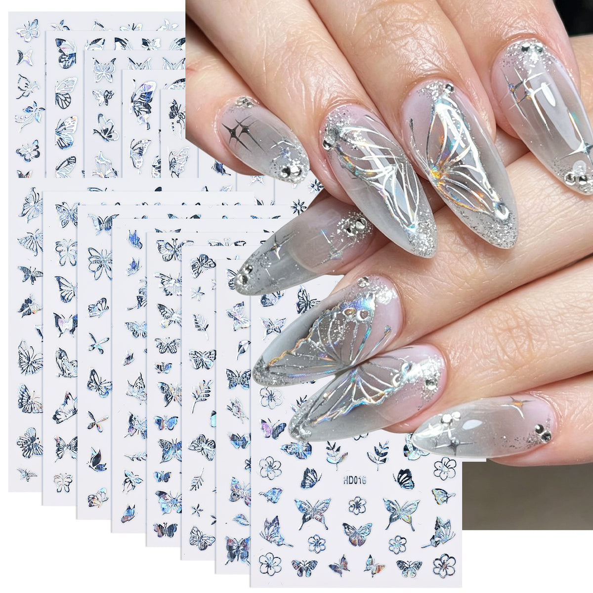 Künstlerische Schmetterling Nagel Kunst Decals
