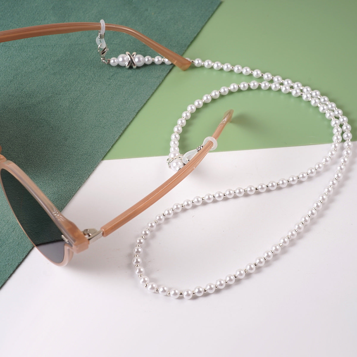 Elegante Perlen Brille Kette Brehn
