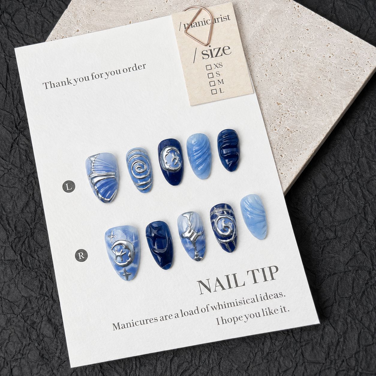 Premium dekorierte Nagelkunst Tipps Brehn