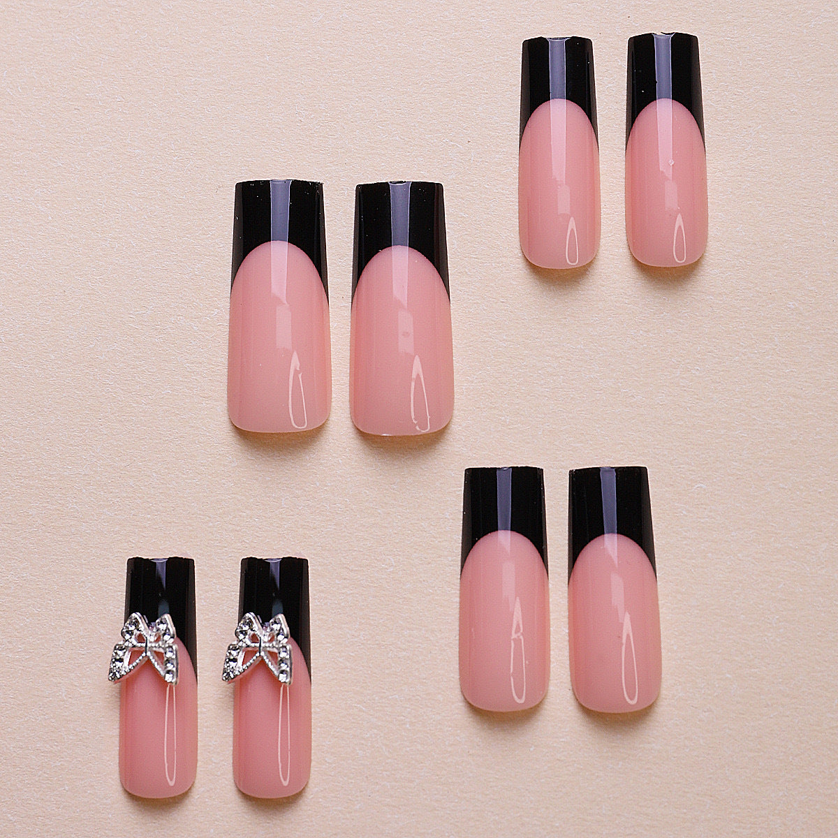 Kunstnagelset mit eleganten Schmetterlingsakzenten Brehn
