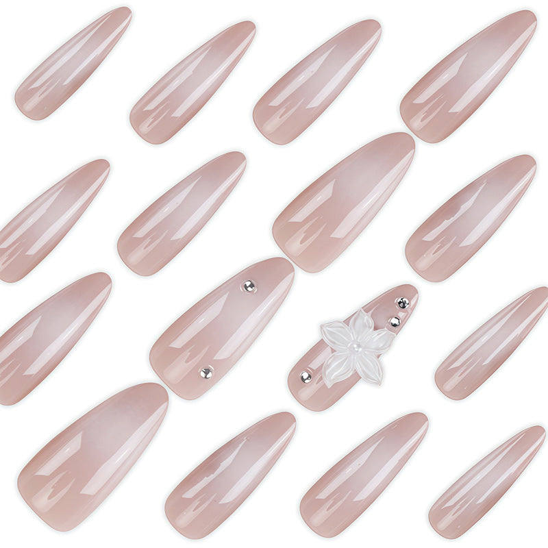 Premium Florale Verzierter Stiletto Nagelset Brehn