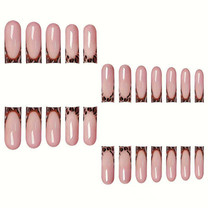 Trendy French Tip Press-On Nail Set Brehn