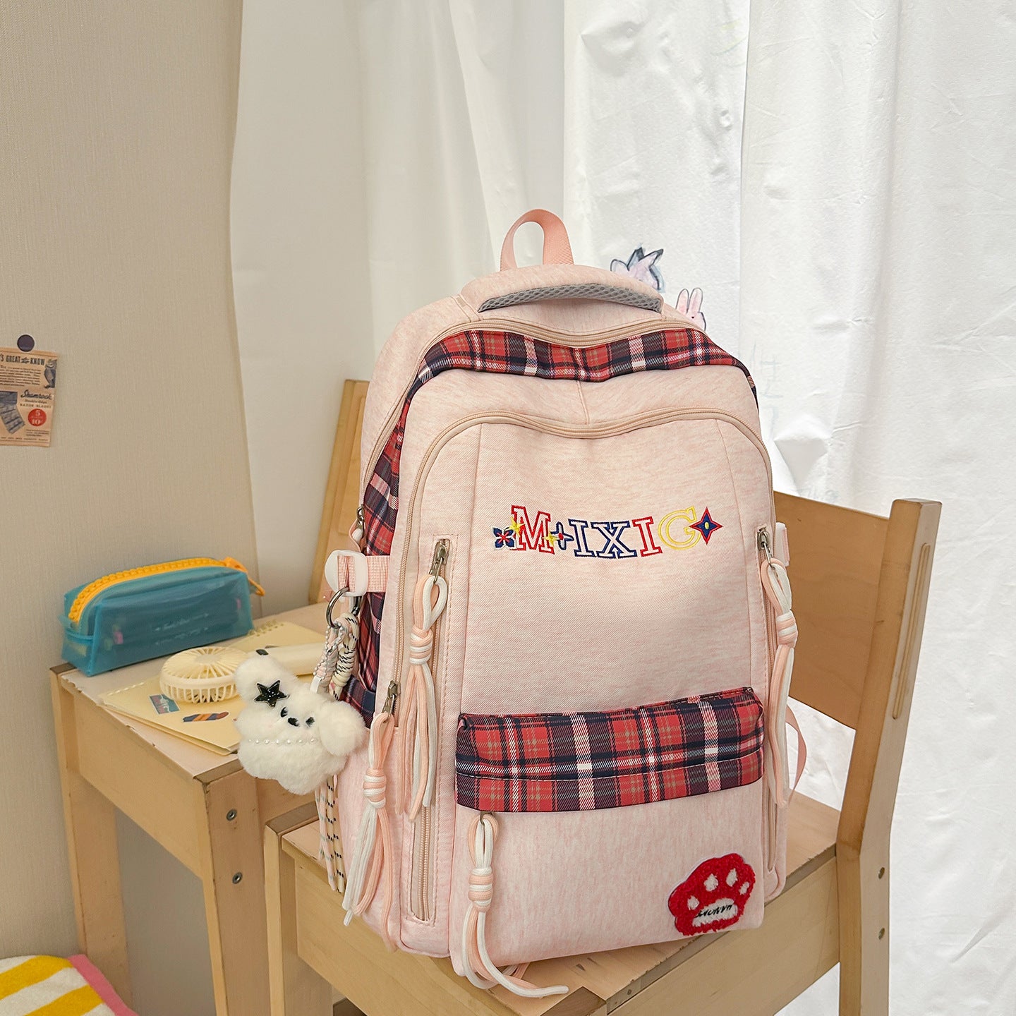 Lässiger gemusterter Schulrucksack