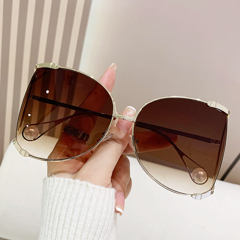 Damen modische Brille mit elegantem Perlendekor Brehn