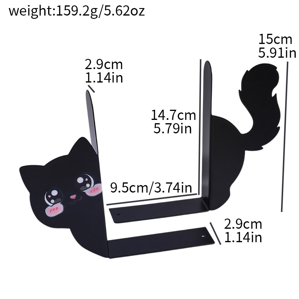 Kat Silhouette dekorative Buchstützen