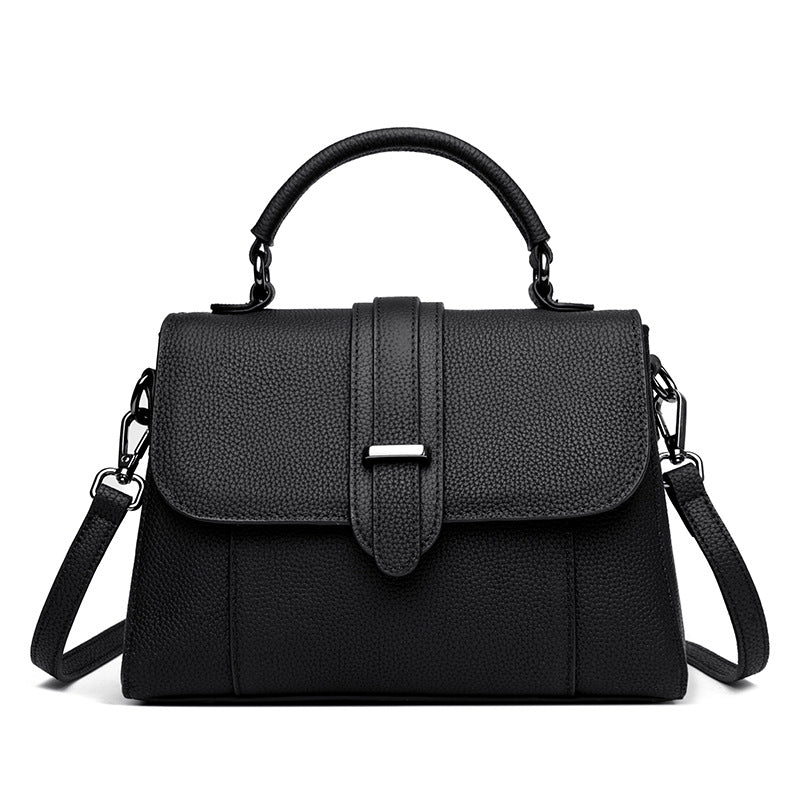 Elegante Leder Top Handle Handtasche Brehn