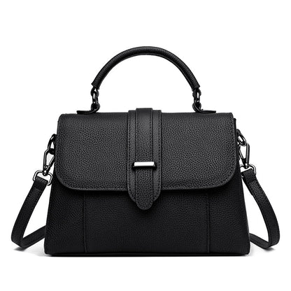 Elegante Leder Top Handle Handtasche Brehn