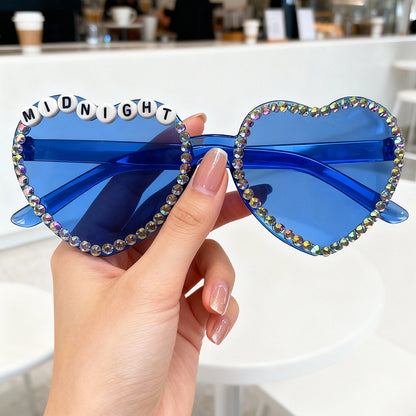 Herzförmige, mit Strass veredelte Sonnenbrille Brehn 1787141205
