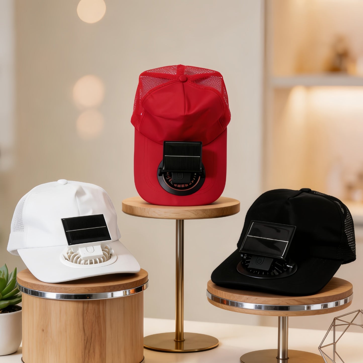 Damen Kühlende Sonnenhut mit integriertem Ventilator Brehn