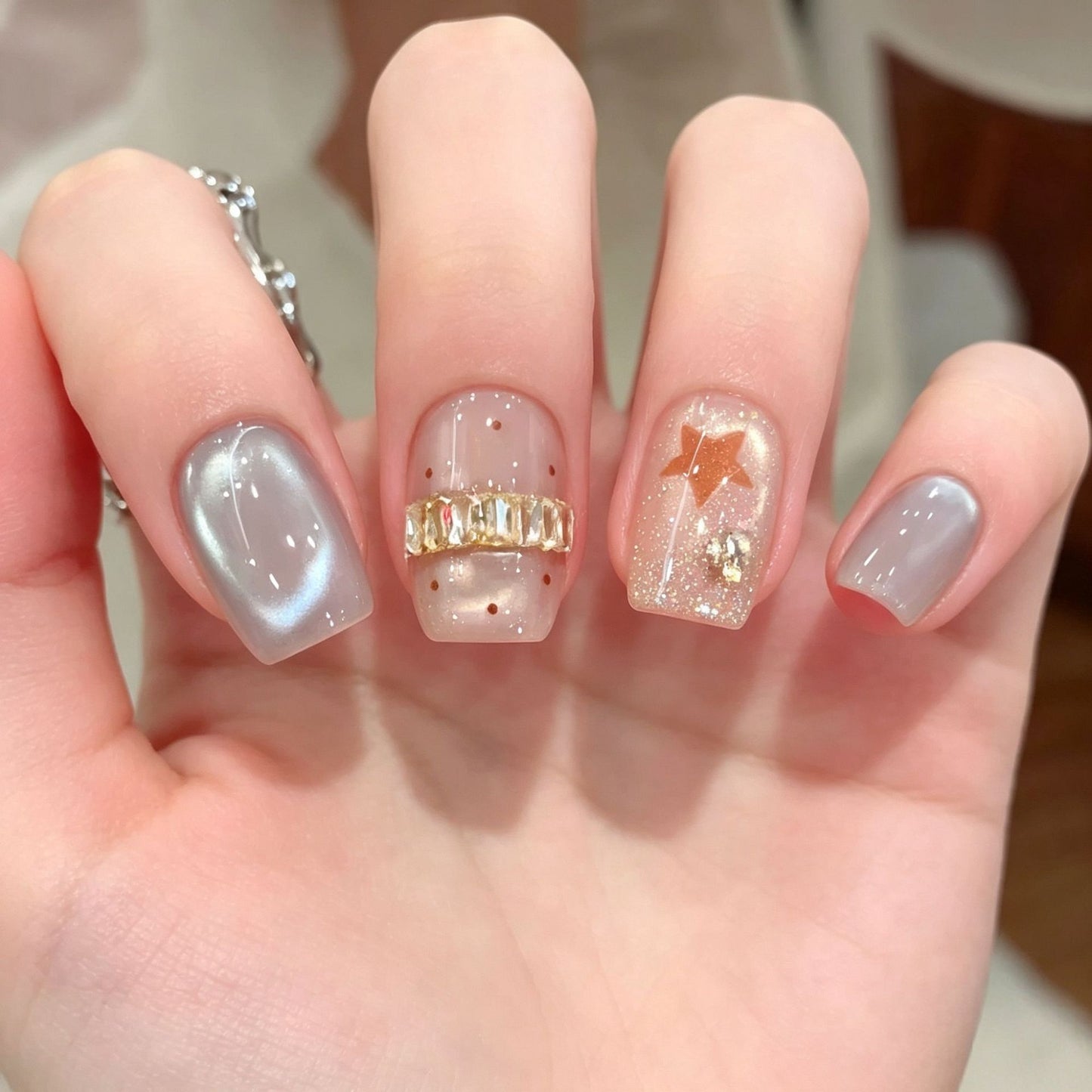 Premium Glitzernde Press-On Nagelerweiterungen Brehn