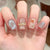 Dekoratives Press-On Nagelkunst-Set mit Strassakzenten Brehn