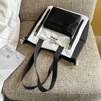 Stylischer gepunkteter Rucksack mit dekorativen Akzenten Brehn