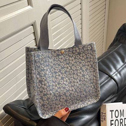 Blumenmuster Stoff Schultertasche