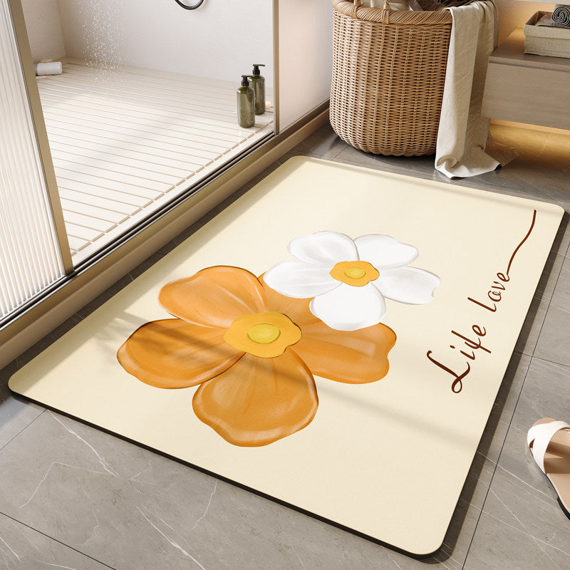 Dekorative florale Badematte Brehn