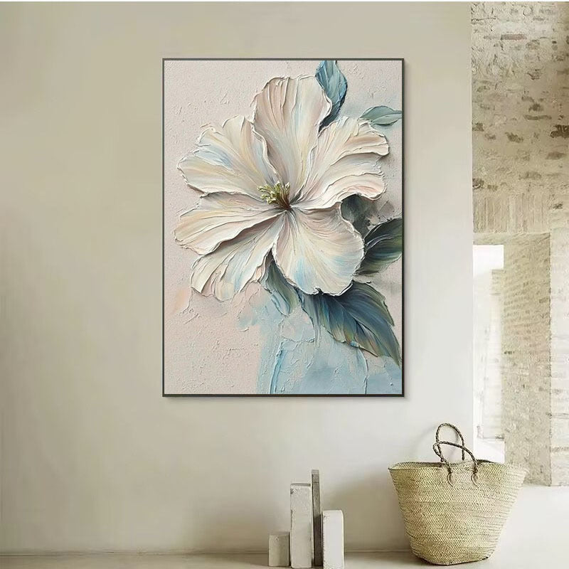 Strukturiertes floral Canvas Wanddekor
