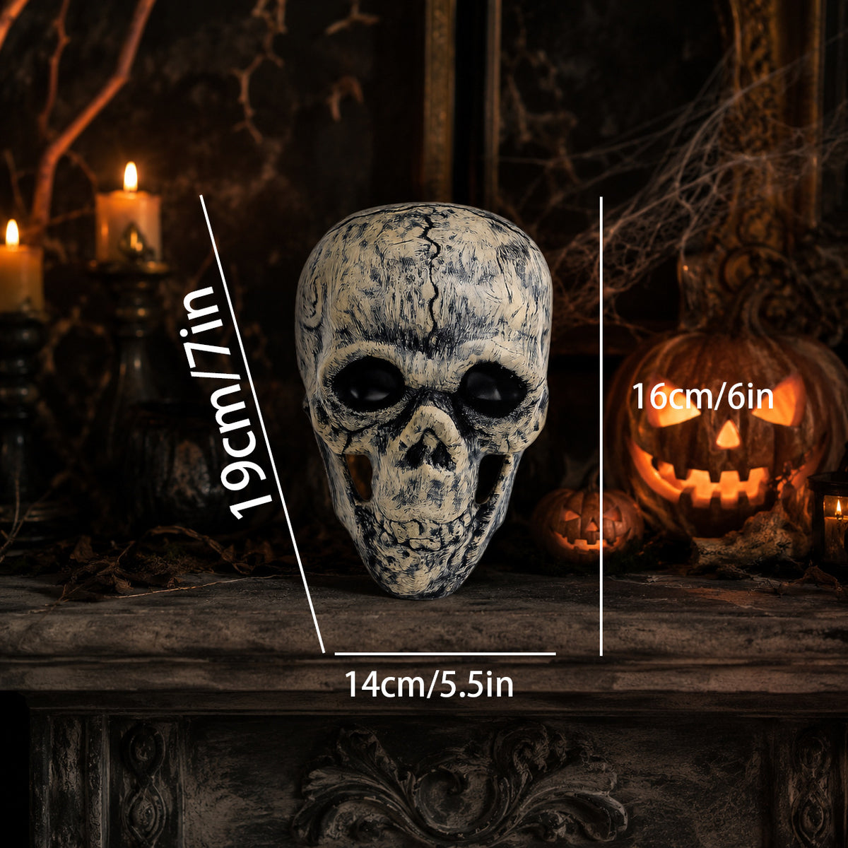 Gruselige Halloween Deko-Skelett-Baumstämme Brehn
